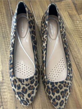Easy Spirit Leopard Print Low Block Heel